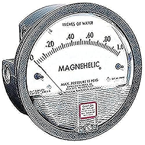 Dwyer Magnehelic Calibrador de presión diferencial, rango de 0 – 1.0" baño & 0 – 250 Pa