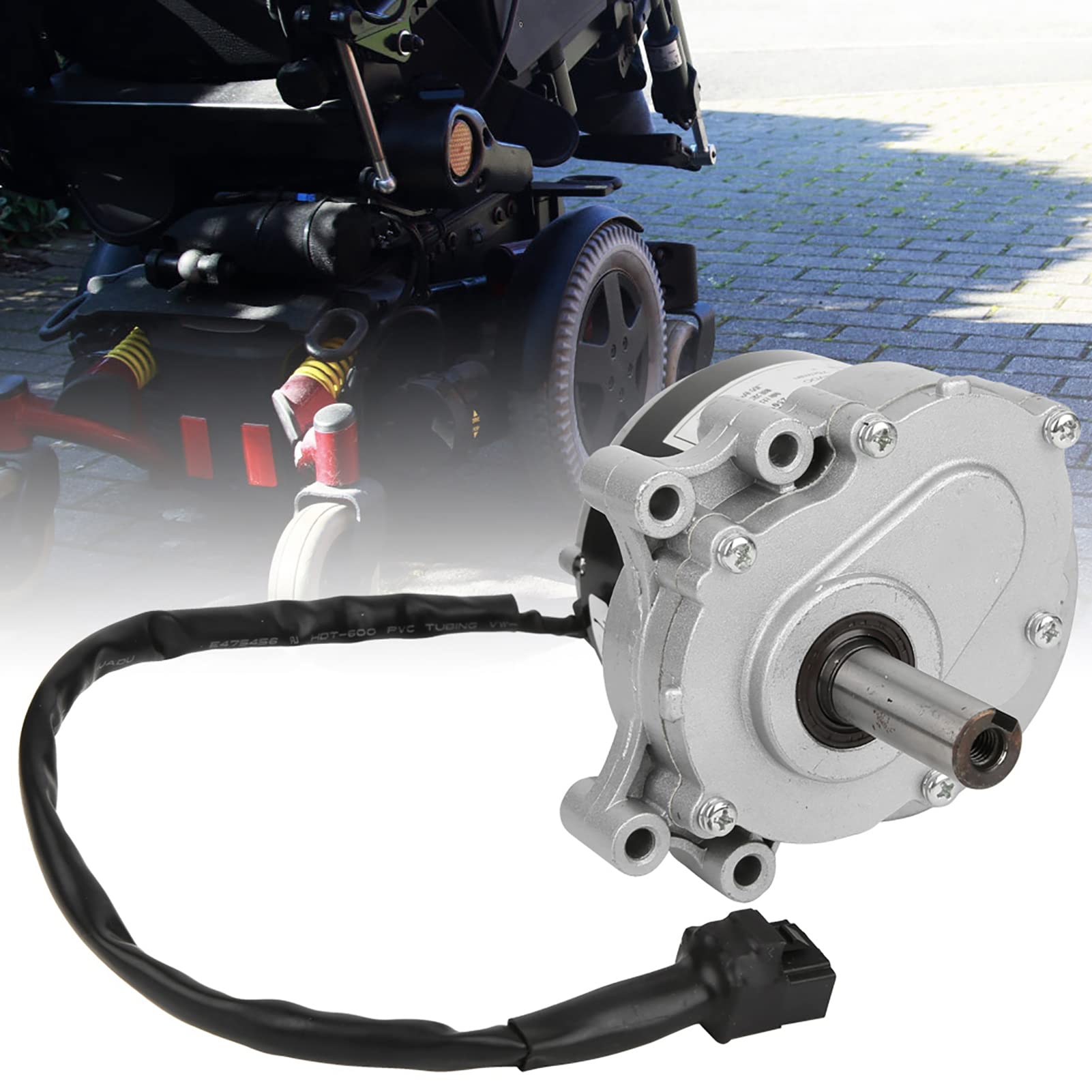 Silla de Ruedas Plegable Ligera Motor de Silla de Ruedas 19 × 17 × 15 Sillas de Ruedas Eléctricas de Metal Motor de Cepillo Accesorio 75r Min My1016z para Unite