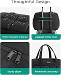 BAGSMART Gym Bag for Women, 29L Puffer Travel Duffle Bag for Travel with Laptop Compartment, Weekender Bags for Women, Carry On Duffel Bag Personal Item Bag, Black