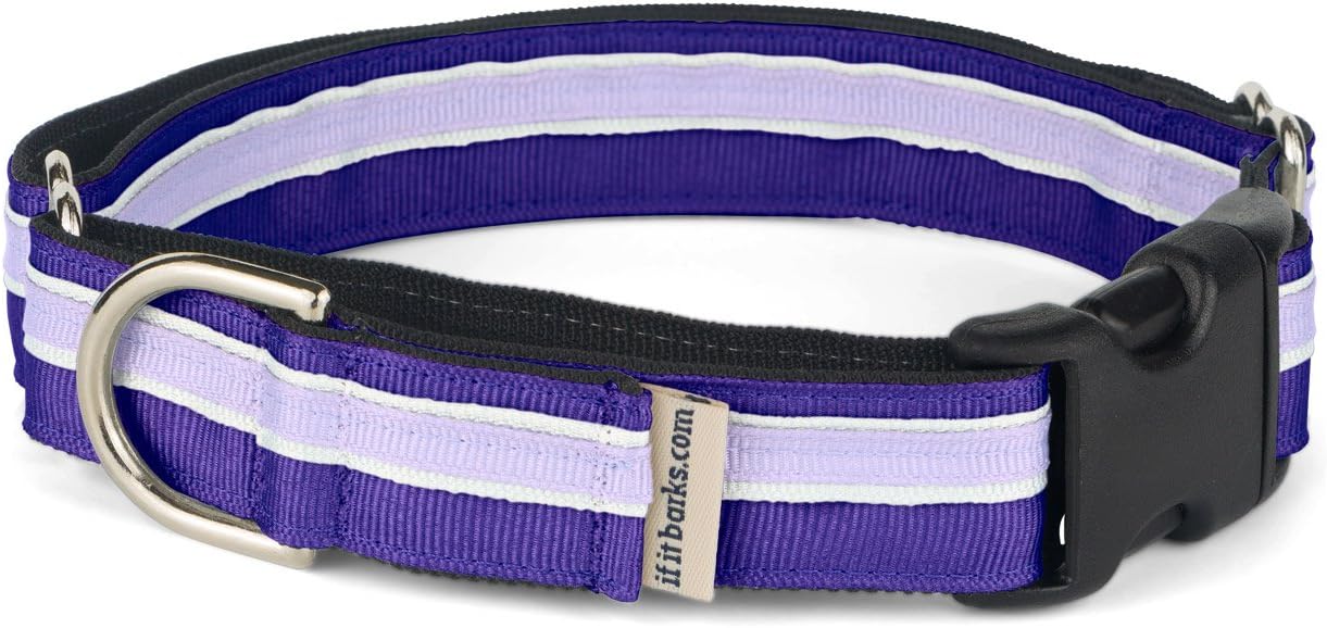 If It Barks 1" Martingale Collar for Dogs, Adjustable Nylon, USA Made, Large, Patriotic