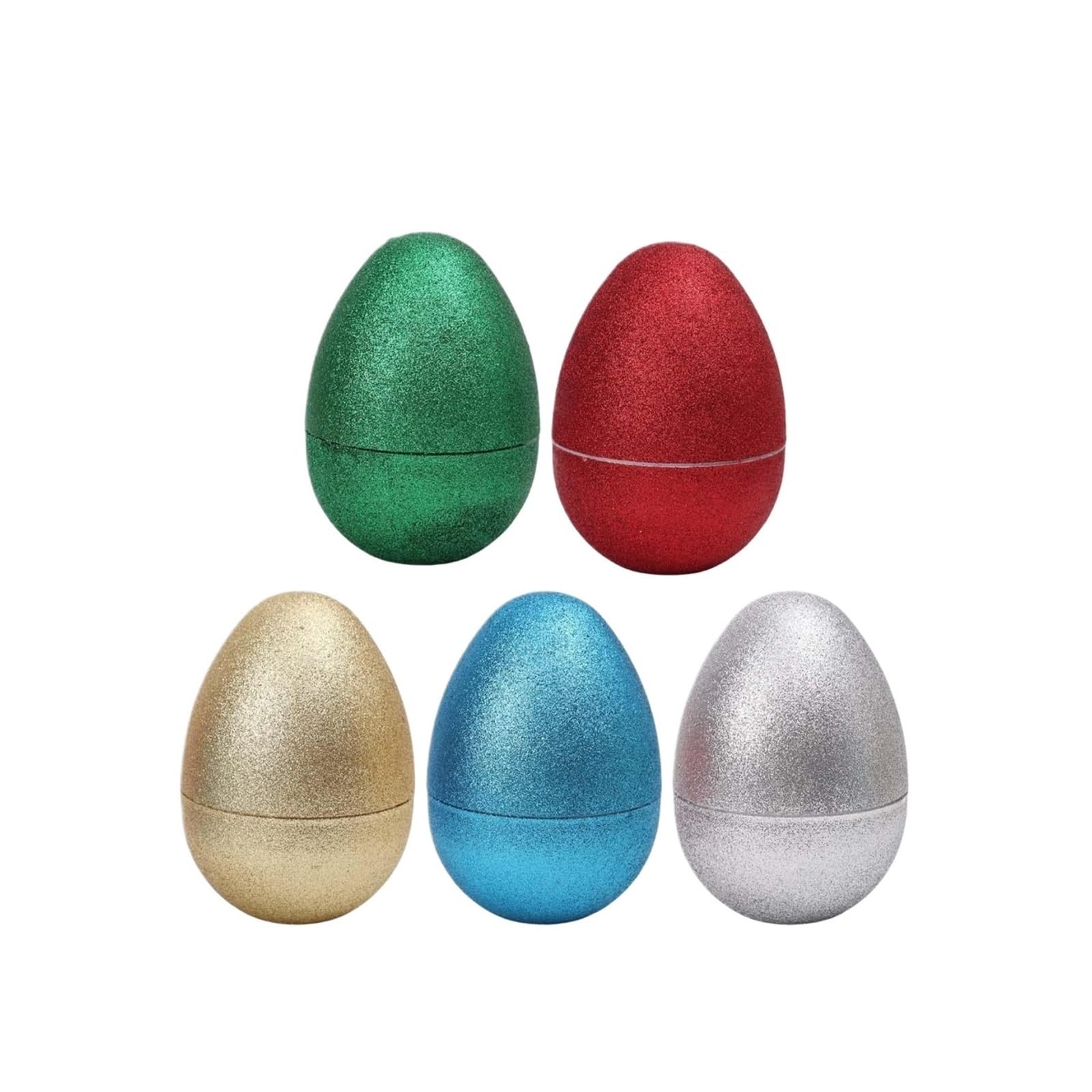 ZYAYNG 24pcs Large Fillable Easter Eggs Plastic Candy Box Painted Electroplated Surprise Egg Container Hunt Game Party Supplies For Easter