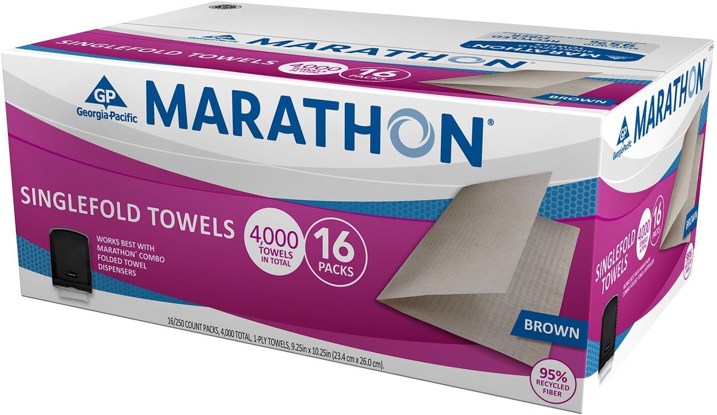 Marathon Singlefold Paper Towels 4,000 Towels (pack of 6) Amazon