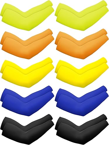 10 pares de mangas de sol refrescantes para hombres y mujeres, con protección ultravioleta