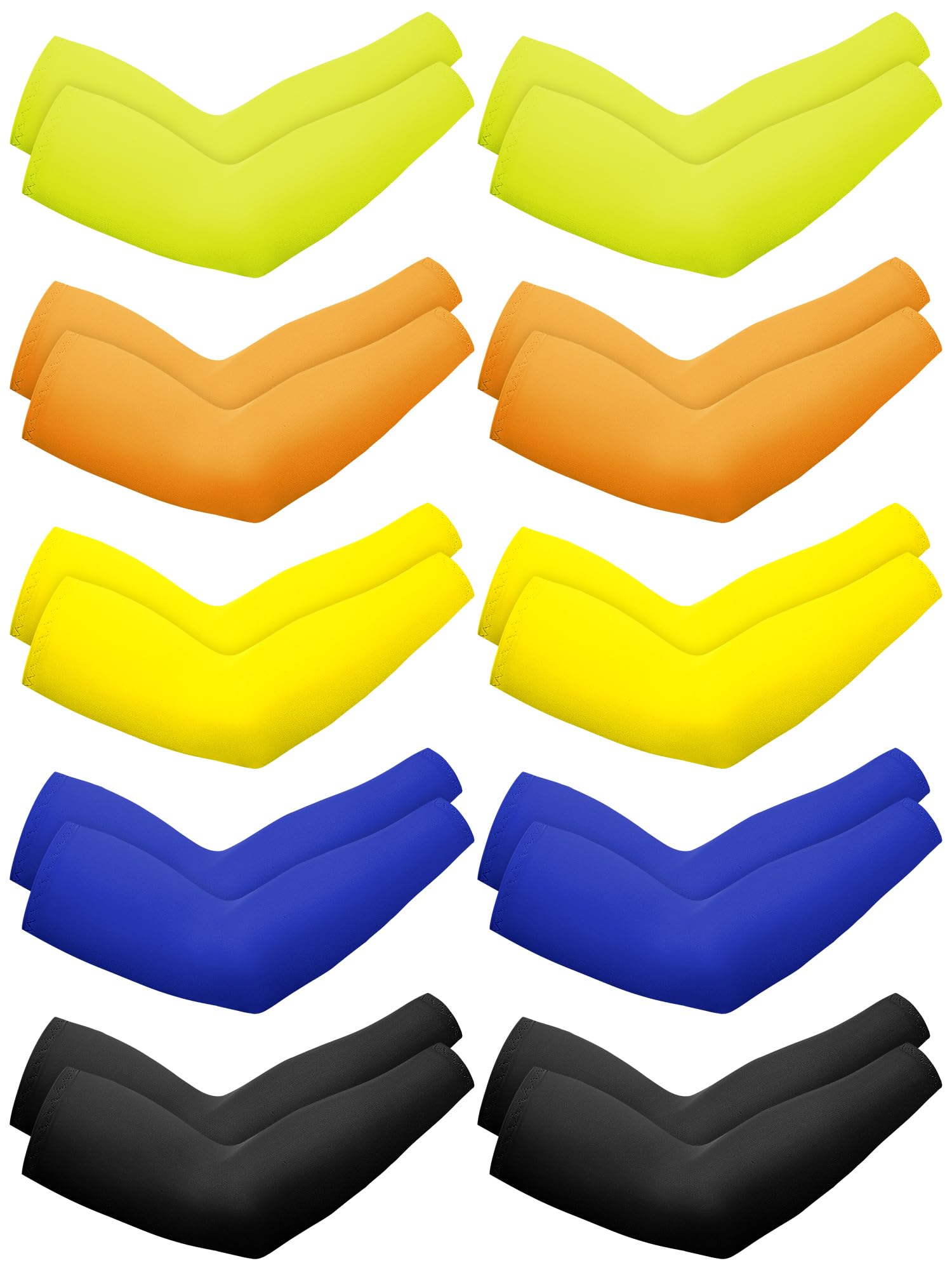 Boao 10 Pairs UV Arm Sleeve for Men Women Cooling Tattoo Cover up Compression Sun Protection Sleeves for Outdoor Activities