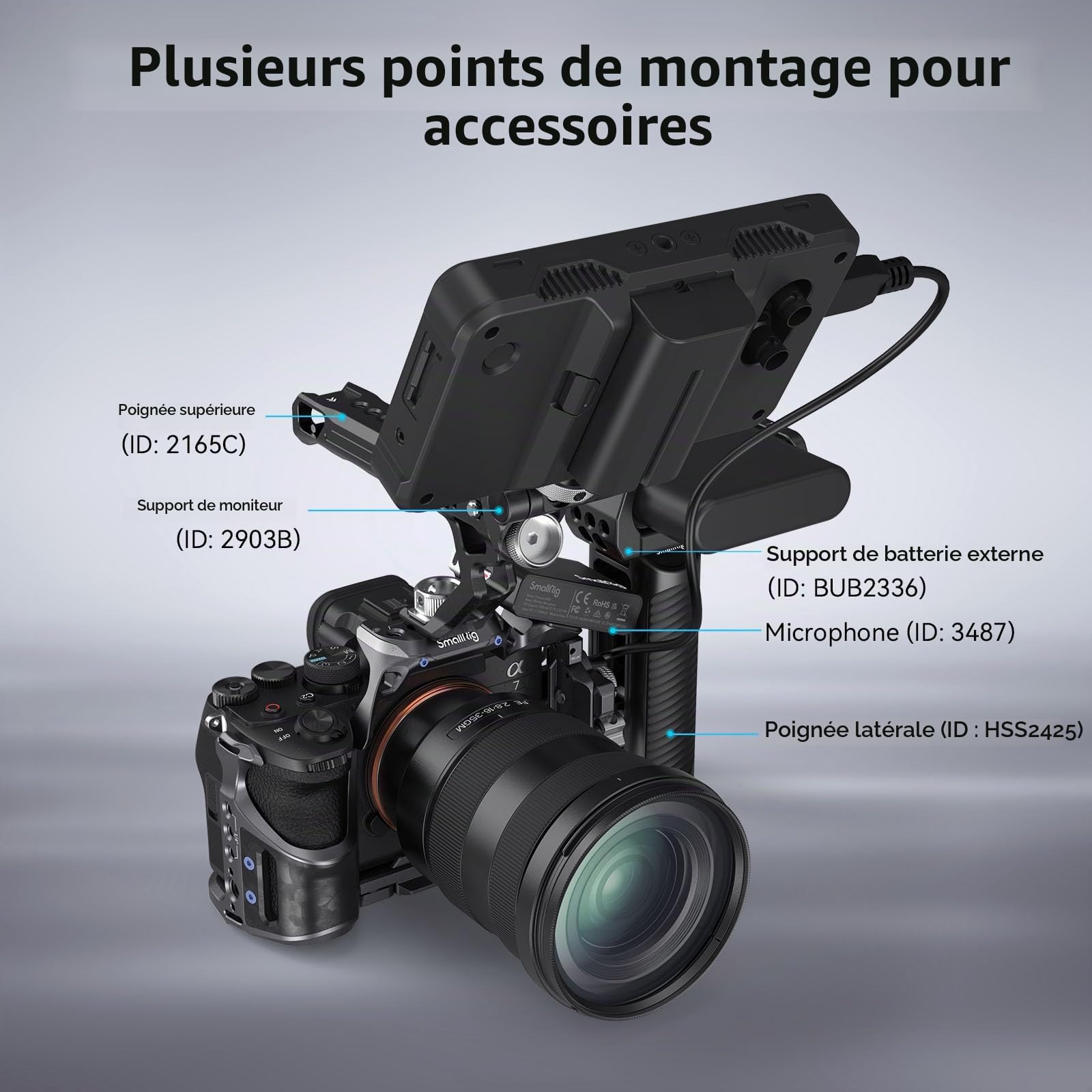 SMALLRIG Cage Kit pour Sony A7R V/A7 IV/A7S III - 4308