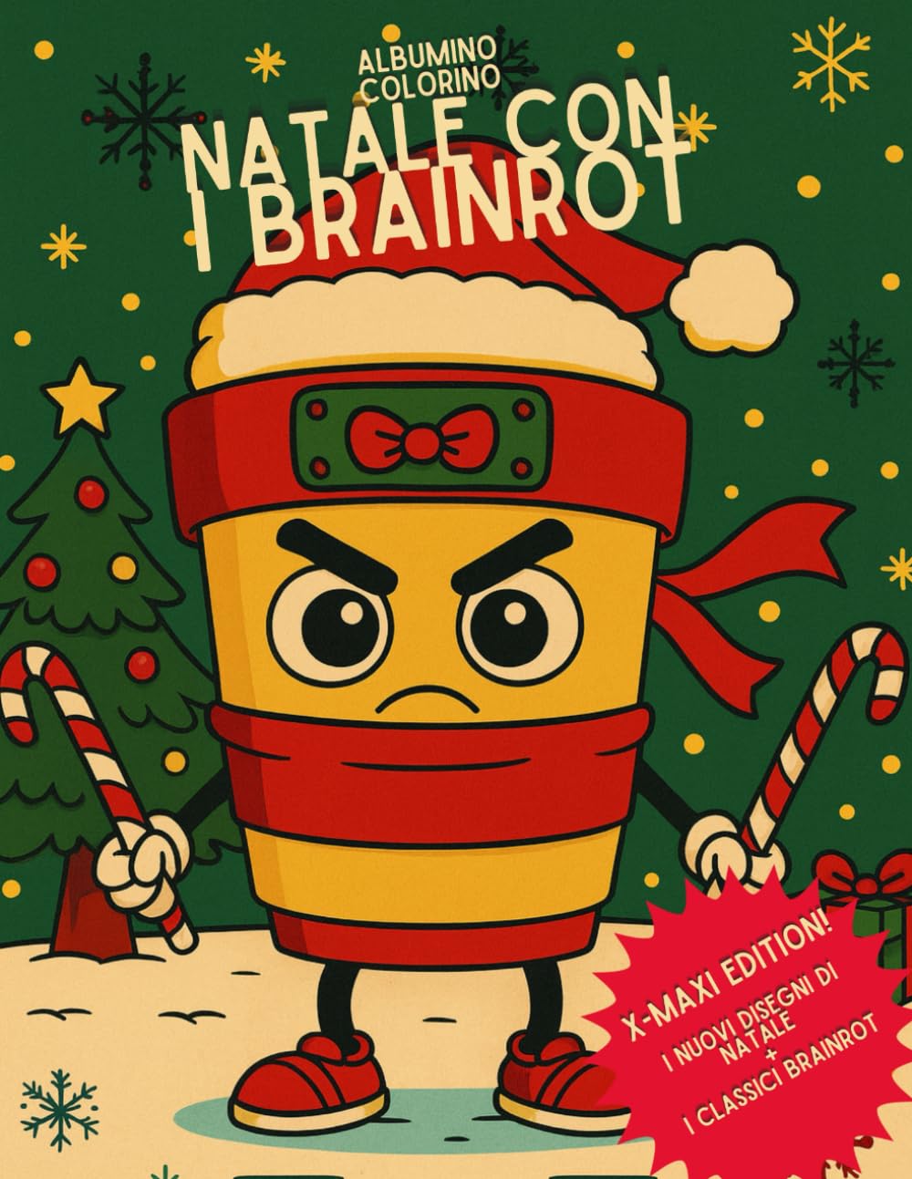 Natale con i BRAINROT: Album da colorare con i tuoi personaggi Brainrot preferiti in versione natalizia!