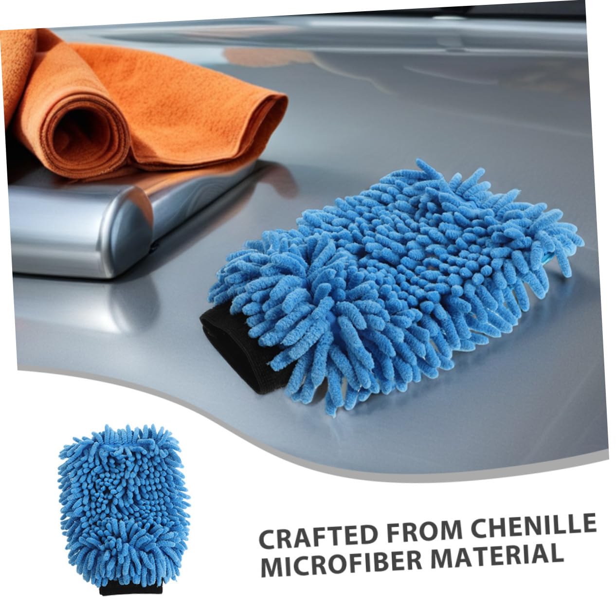 Guante de Microfibra para Lavado de Coches, 4 Piezas Absorbentes | Azul, para Mantenimiento Diario del Coche y Hogar, Protege las Manos y Es Suave Pintura Color Aleatorio