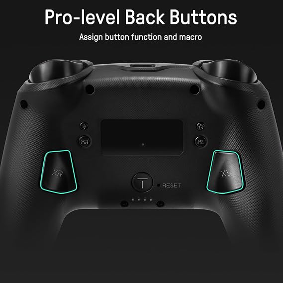 FUNLAB FireflyTM [Luminous Pattern] Switch Pro Controller Wireless with Switch Game Case, Switch Game Holder Cartridge Case with 24 Game Card Storage