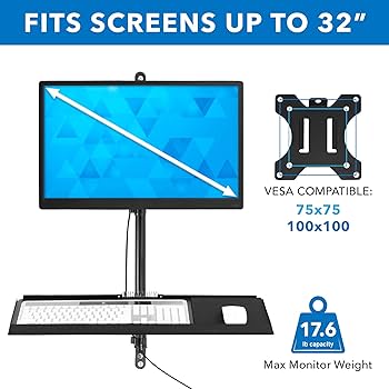 Amazon.com: Mount-It! Wall Mount Workstation with Single