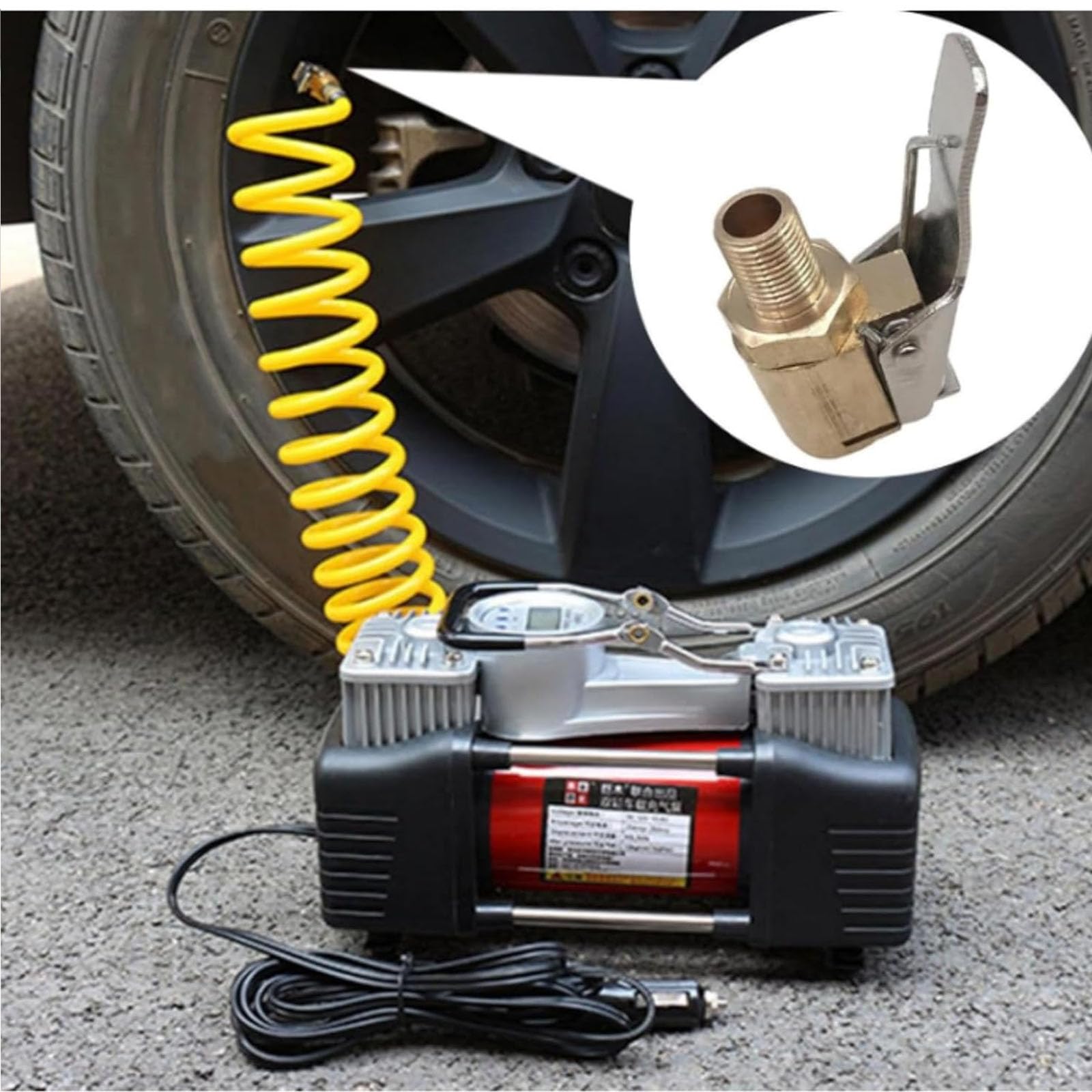 Mandrini ad aria per pneumatici, adattatore di gonfiaggio in ottone resistente, a sgancio rapido, con connettore a morsetto da 8 mm, set da 6