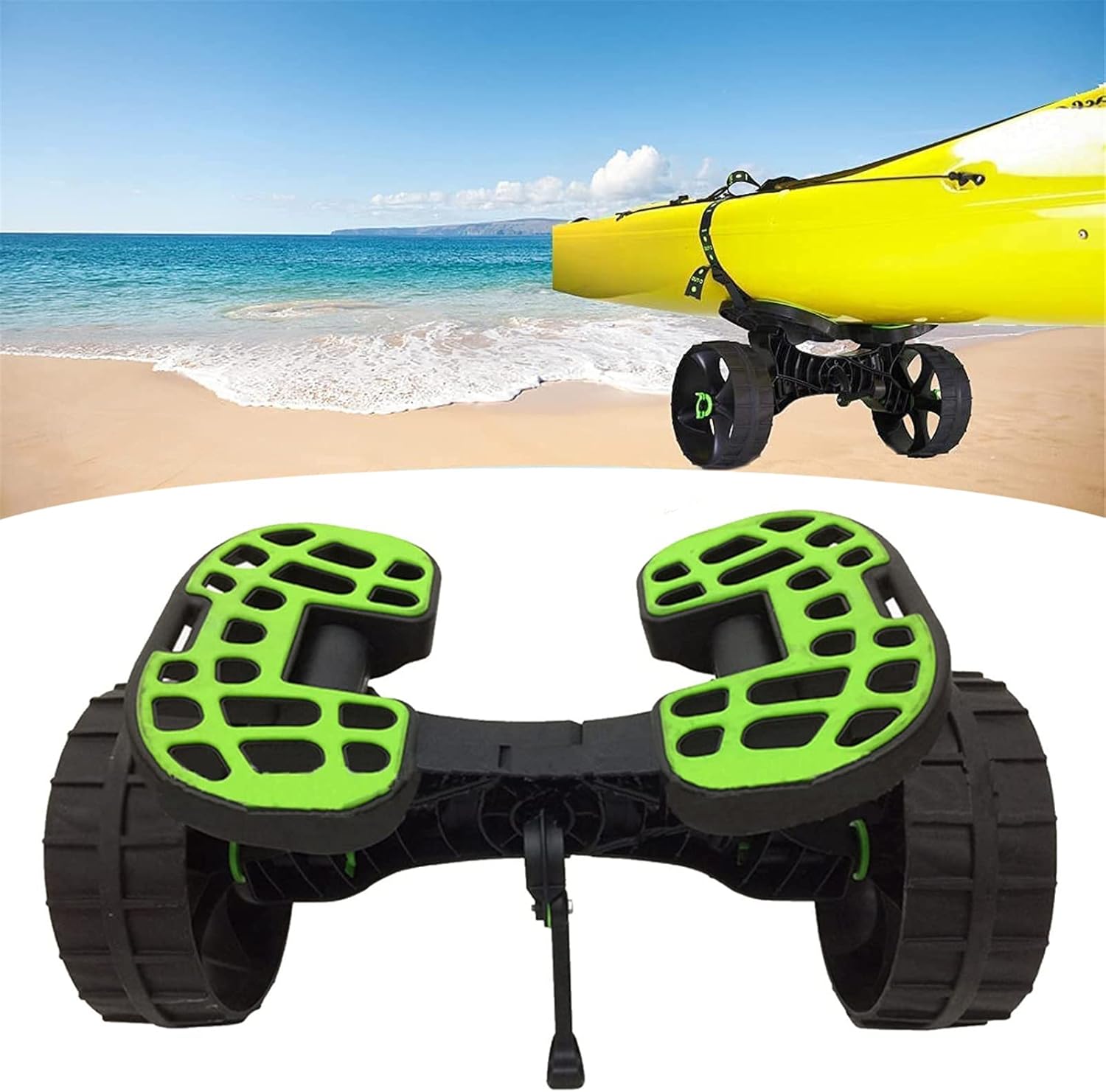 Portable Kayak Cart Carrier, Adjustable Canoe Wheels Cart Kayak Trolley, Loading Capacity 220 Pounds, Universal Kayak Trolley for Kayaks and Canoes Portable Kayak Cart Carrier, Adjustable Canoe Wheels Cart Kayak Trolley, Loading Capacity 220 Pounds, Universal Kayak Trolley for Kayaks and Canoes