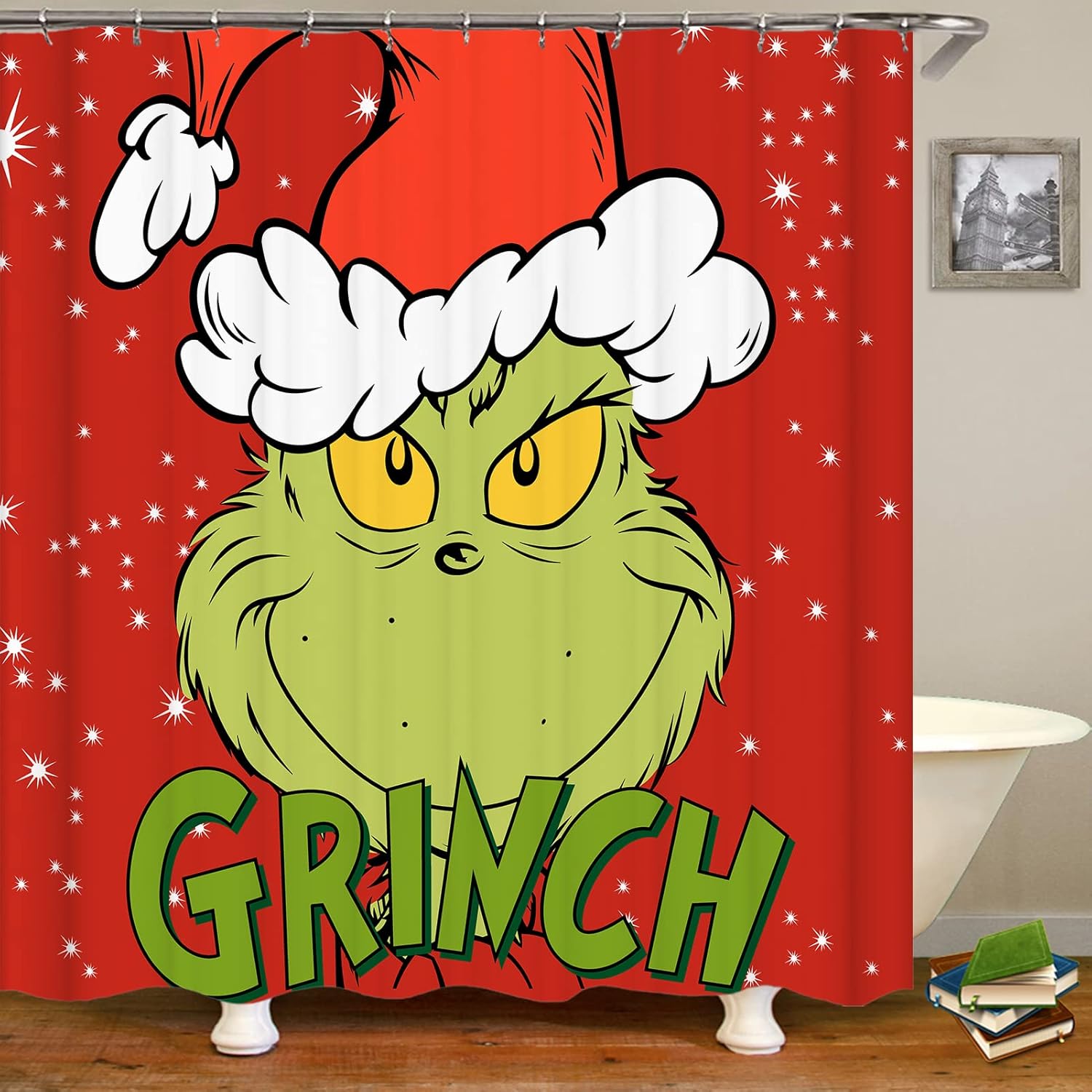 DOLASEV Christmas Shower Curtains for Bathroom, Xmas Gnome