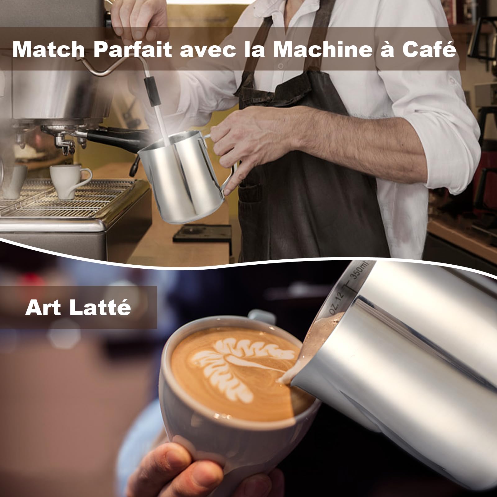 200Ml Pot À Lait Acier Inoxydable Pour Faire Des Cappuccino Avec Votre 200Ml Pot À Lait Acier Inoxydable Pour Faire Des Cappuccino Avec Votre