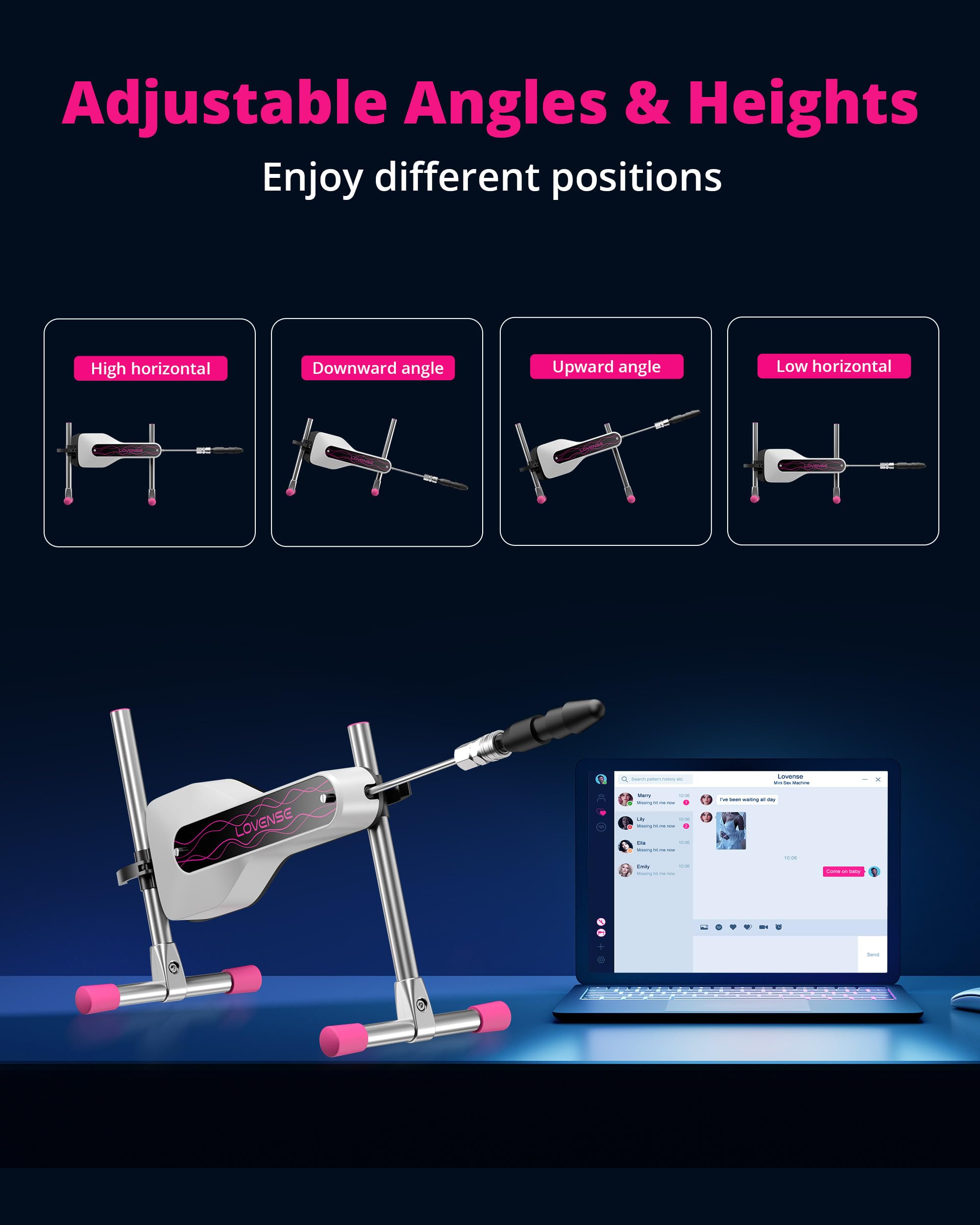 LOVENSE Mini Sex Machine, Sex Toys - Machines & Devices with Remote Control, Thrusting Machine for Women for G Spot Anal Stimulation, Adult Toys with Dildo Discreet Packaging