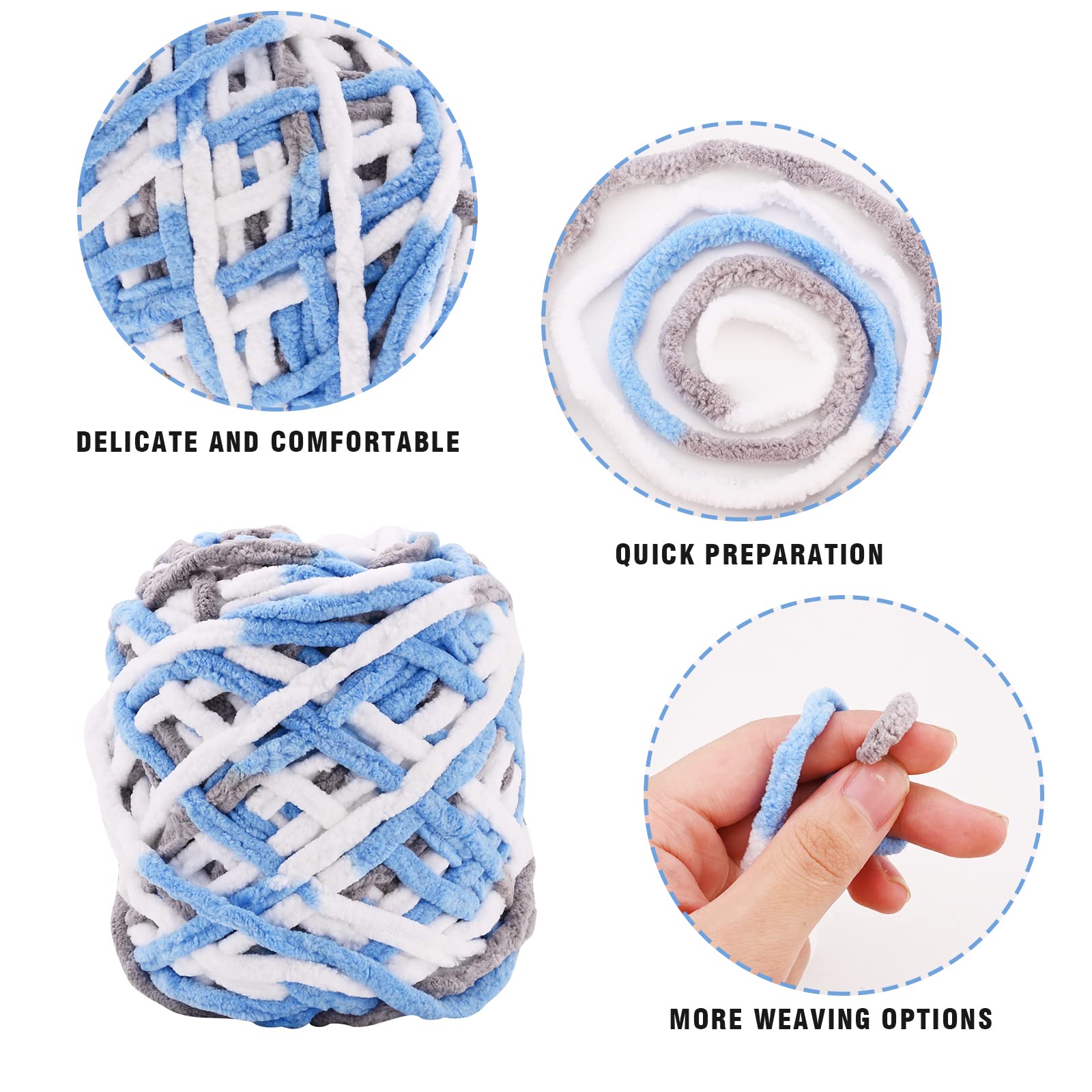 4Pcs 100g Knitting Yarn Acrylic Crochet Yarn Set Bonbons Assorted