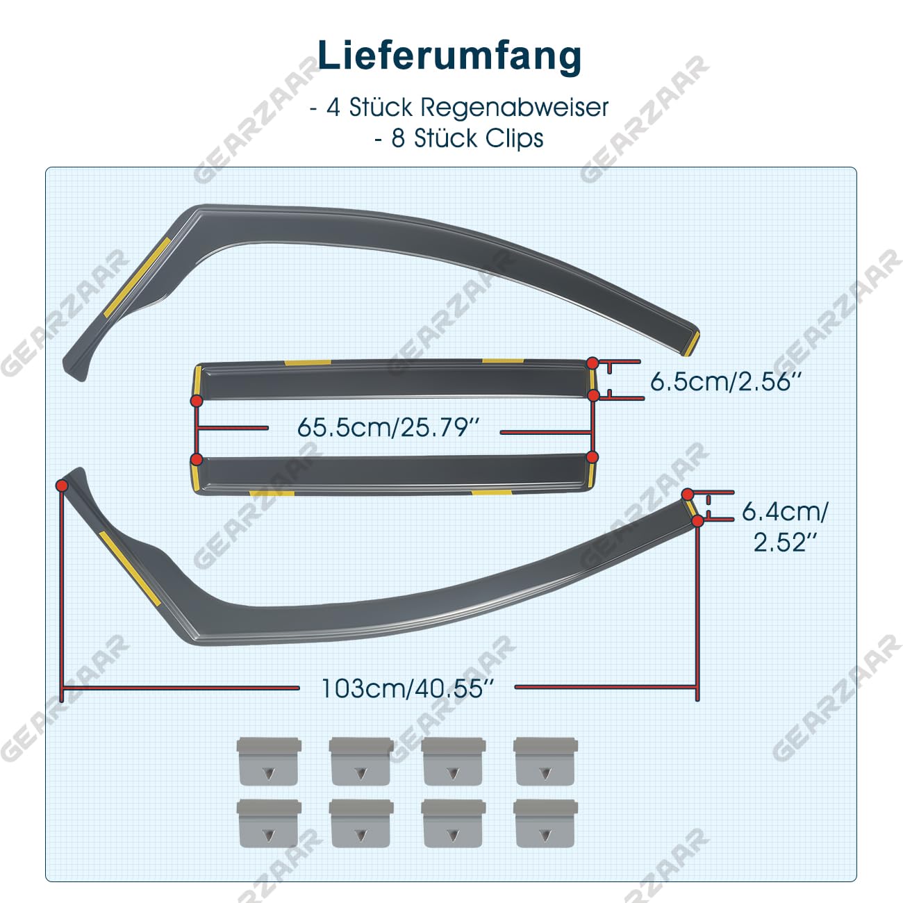 4 Stück Windabweiser Regenabweiser Kompatibel mit VW für Touran 2003-2015 5-Türer – Seitenfenster Blendschutz Lüftungsschutz Auto Zubehör Vorne, Mit Innenschnalle，Aerodynamisch
