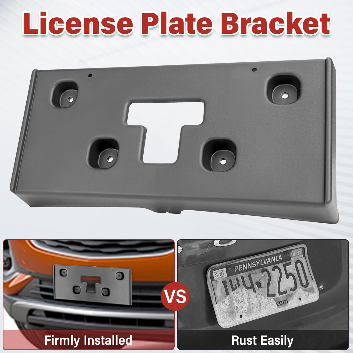 License Plate Bracket Accessories for Buick Encore 2017 2018 2019 2020 2021 2022 (Not Encore GX), Front Bumper License Plate Holder Replacement Frame Black Mount