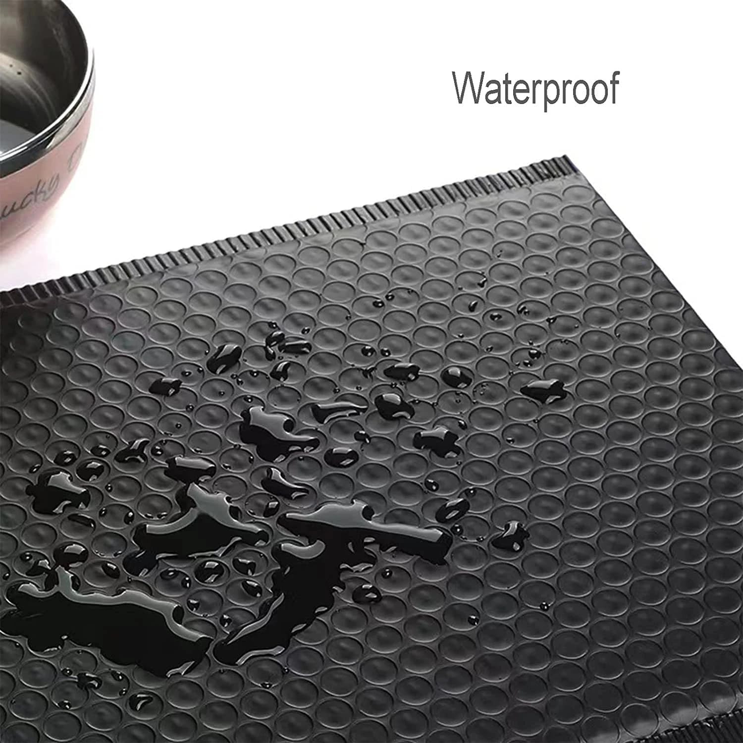 Koperty bąbelkowe Poly Mailers, Koperty bąbelkowe samoprzylepne, opakowanie 100 szt., wielokolorowe, różne rozmiary(Black100pcs,18 * 23cm)