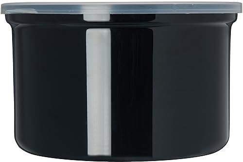 Miniatura 2 de Recipientes Carlisle de color liso, de forma redonda, con tapas, capacidad de 1,24 cuarto de galón, Negro, 1