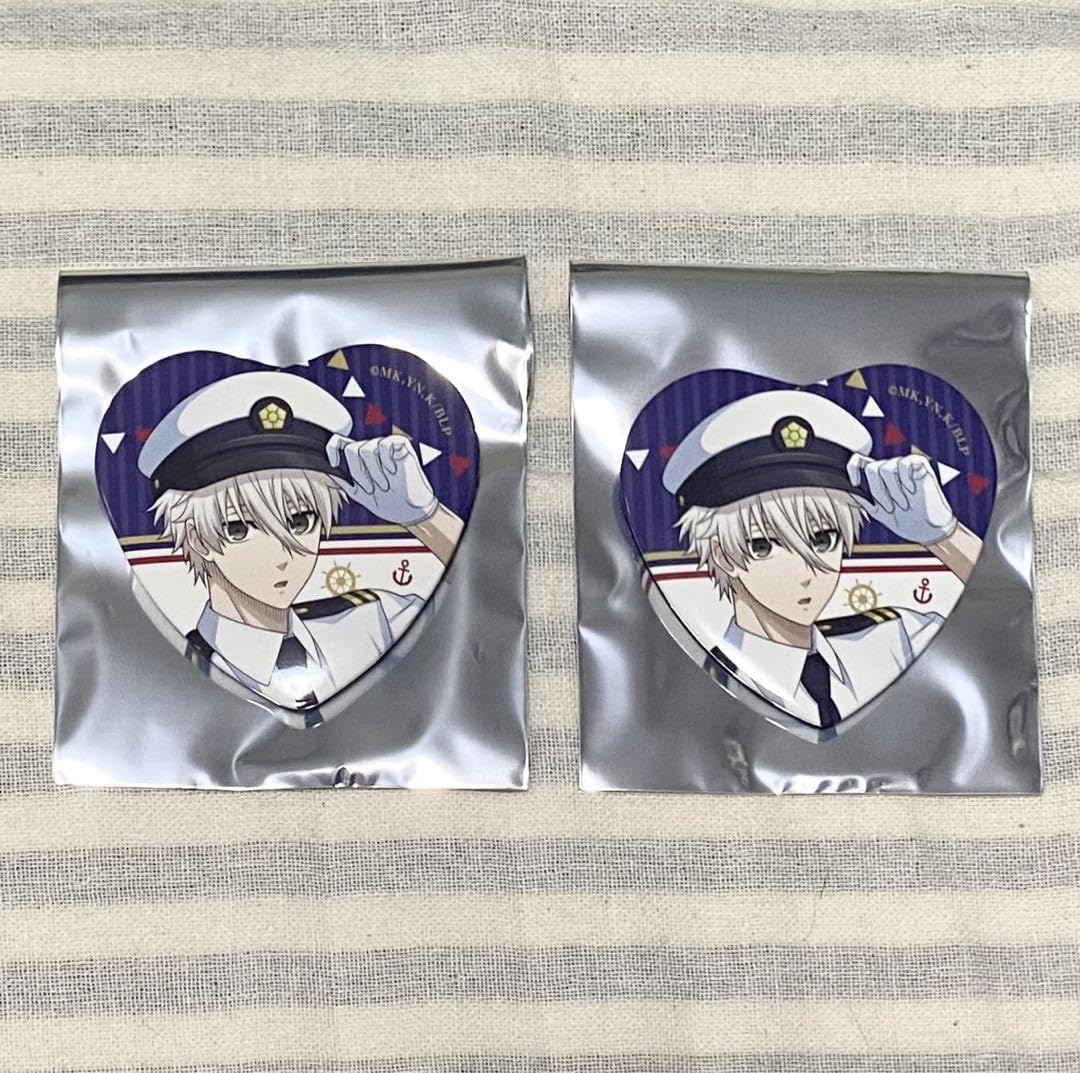 ブルーロック マリンルック ハート缶バッジ 凪誠士郎 70個 ブルーロック マリンルック ミニキャラ ハート缶バッジ 凪