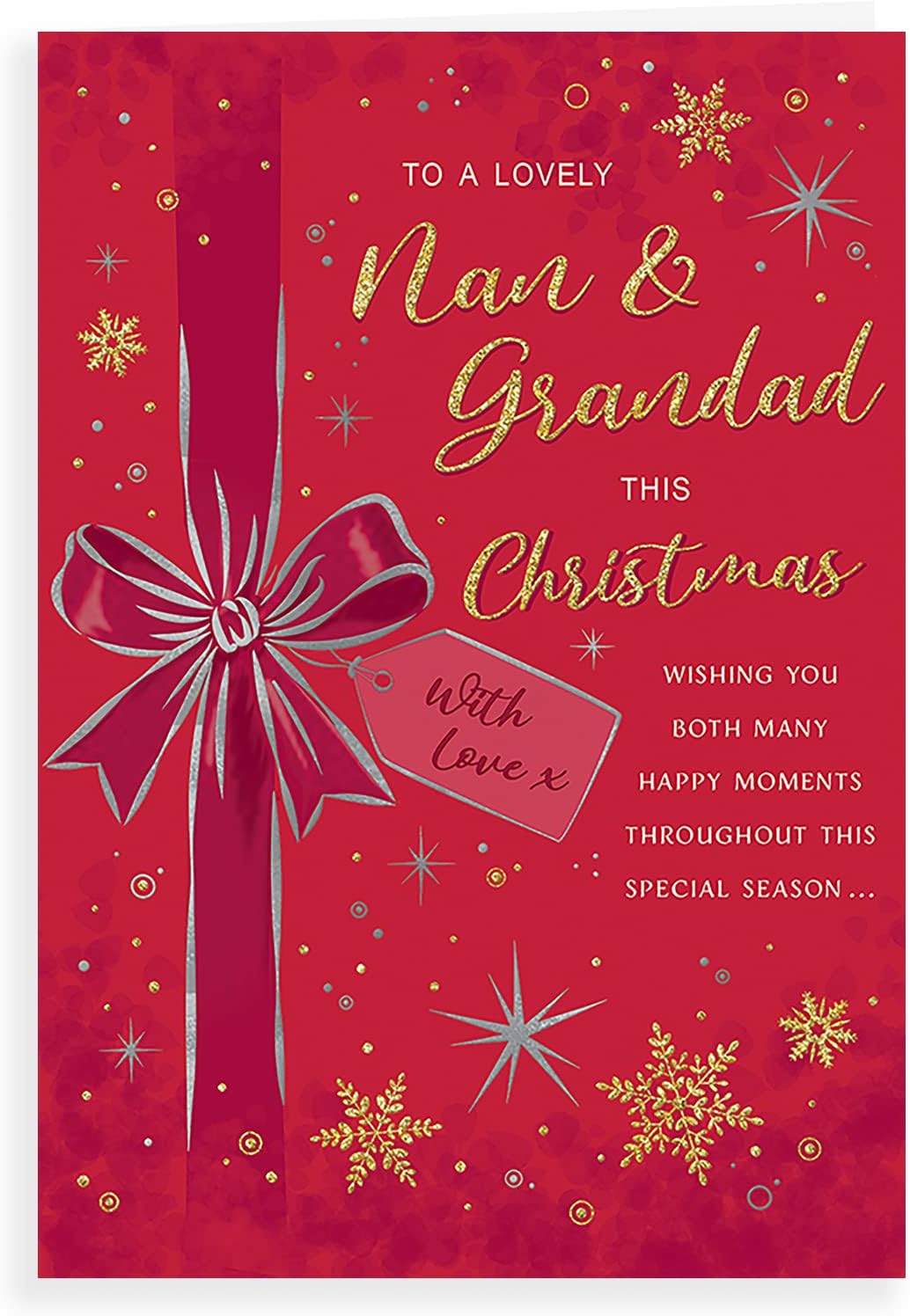Gingerbread Man Christmas Card Christmas Wishes For Nanny & Granda - View #9