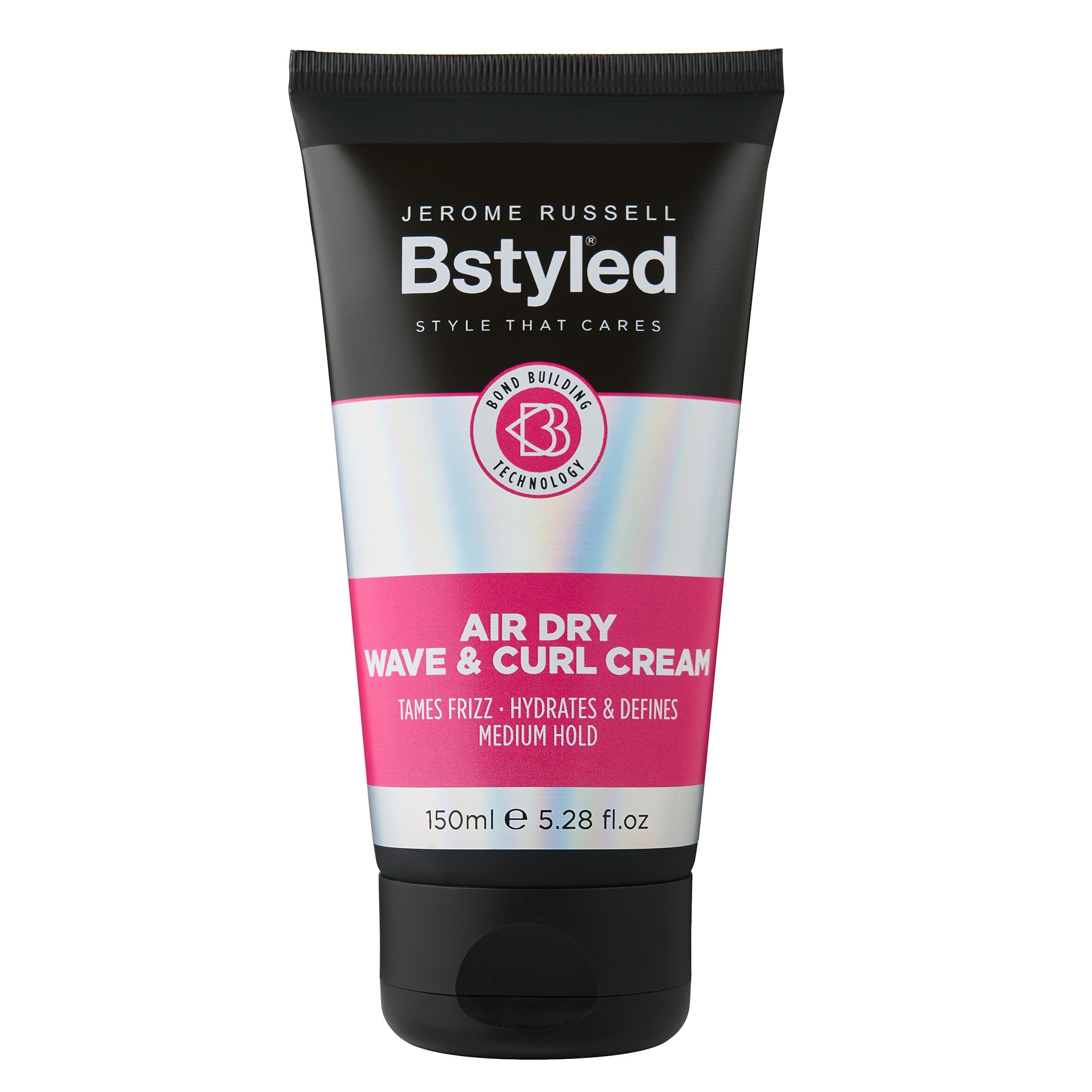 BStyled Air Dry Wave & Curl Cream – Heat Free Curl Defining Cream for Wavy & Curly Hair | Medium Hold & Frizz Control | Hydrating Formula with Vitamin E, Panthenol & Pea Peptides | 150ml