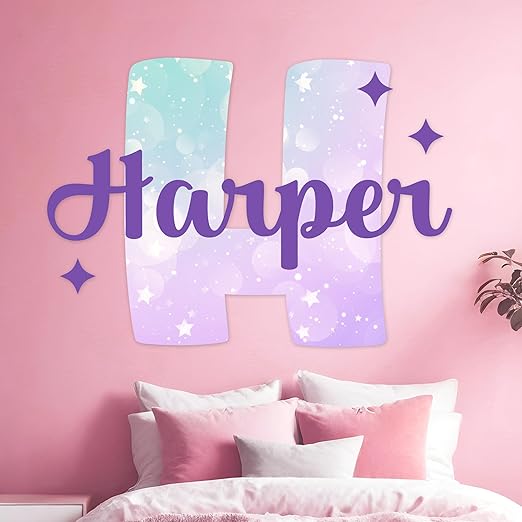 Personalized Name & Initial Stickers for Baby Girl I Custom