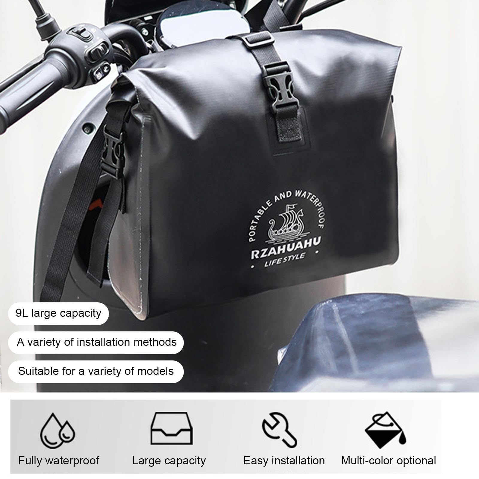 Veeteah Borsa porta attrezzi per moto – borsa anteriore per manubrio moto – borsa impermeabile per attrezzi moto organizer per chiavi inglesi portatile
