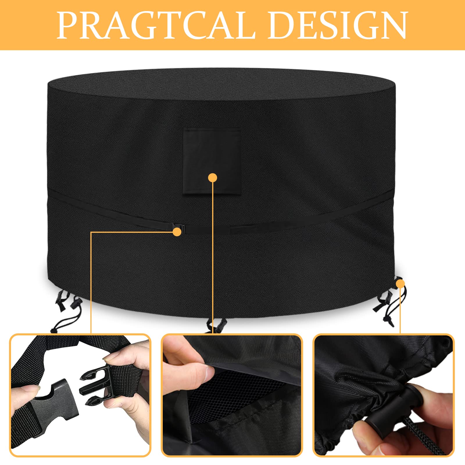 Copritavolo Rotondo Per Esterno - Diametro 230cm, Impermeabile E Antivento - Per Tavoli Da Giardino - Foto 6