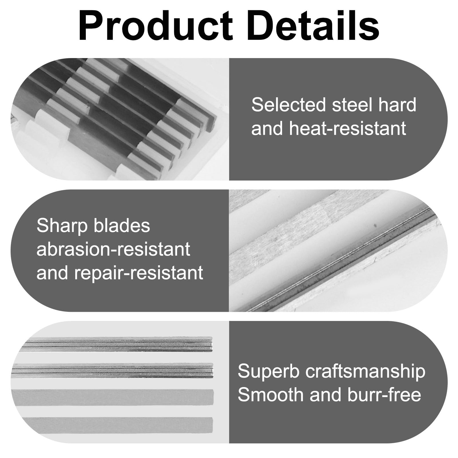 10 Lame Per Pialla Elettrica 82mm - Reversibili, In Acciaio Manganese - Foto 8