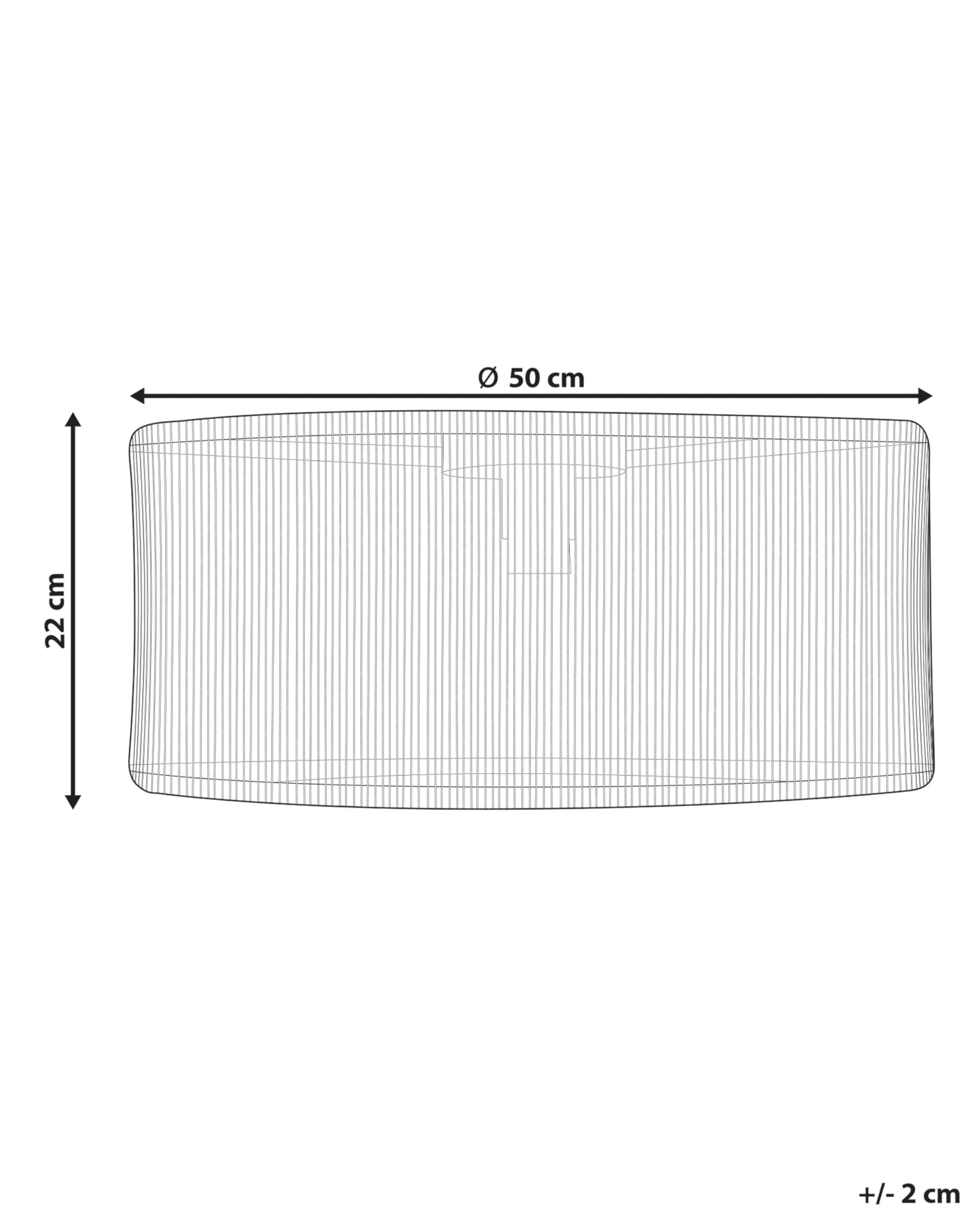 Beliani Deckenleuchte Jute- u. Papierschnur natürlich rund ⌀ 50 cm Trommelform Boho Sewa