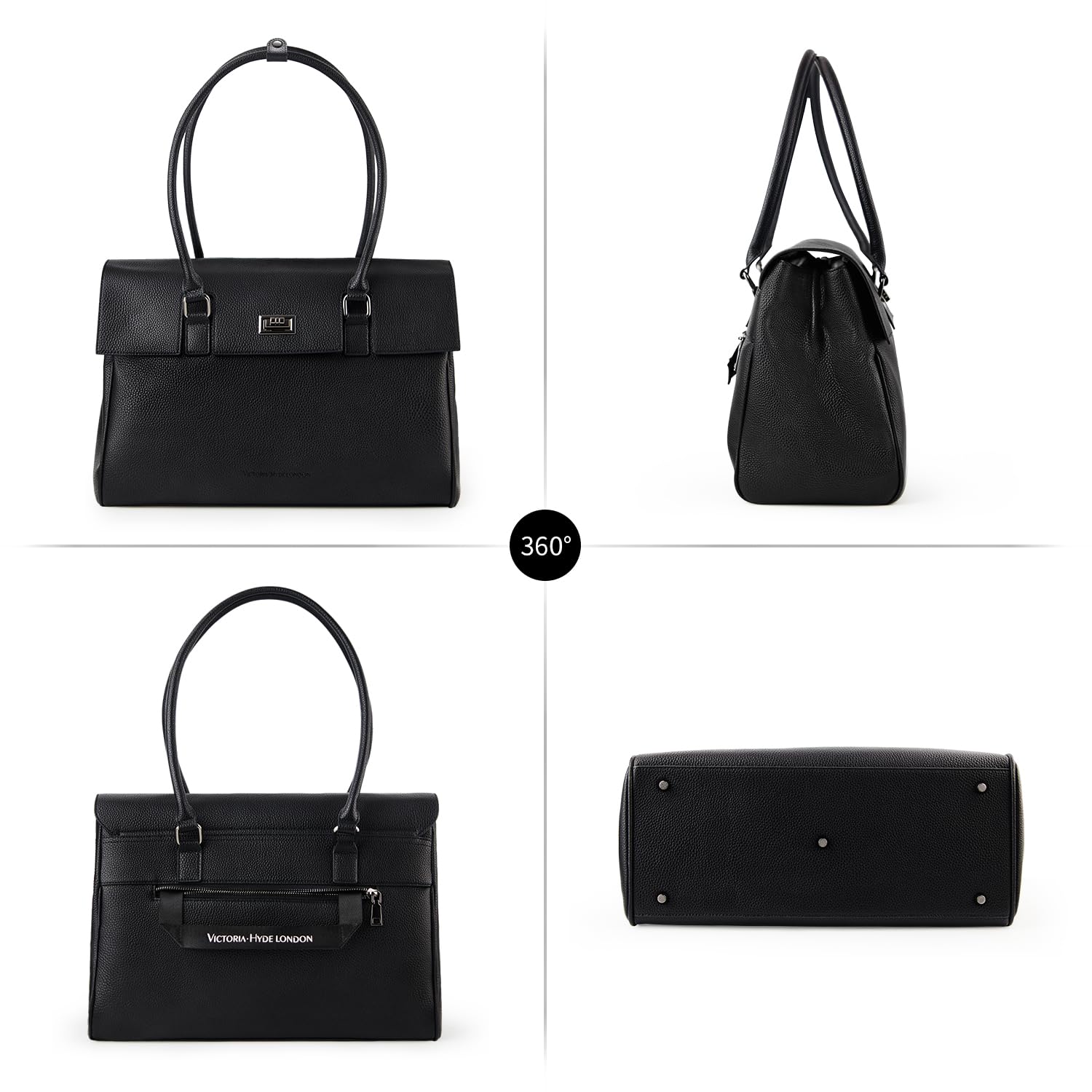 VICTORIA HYDE Handbags for Women, Large Shoulder Bag (Black)