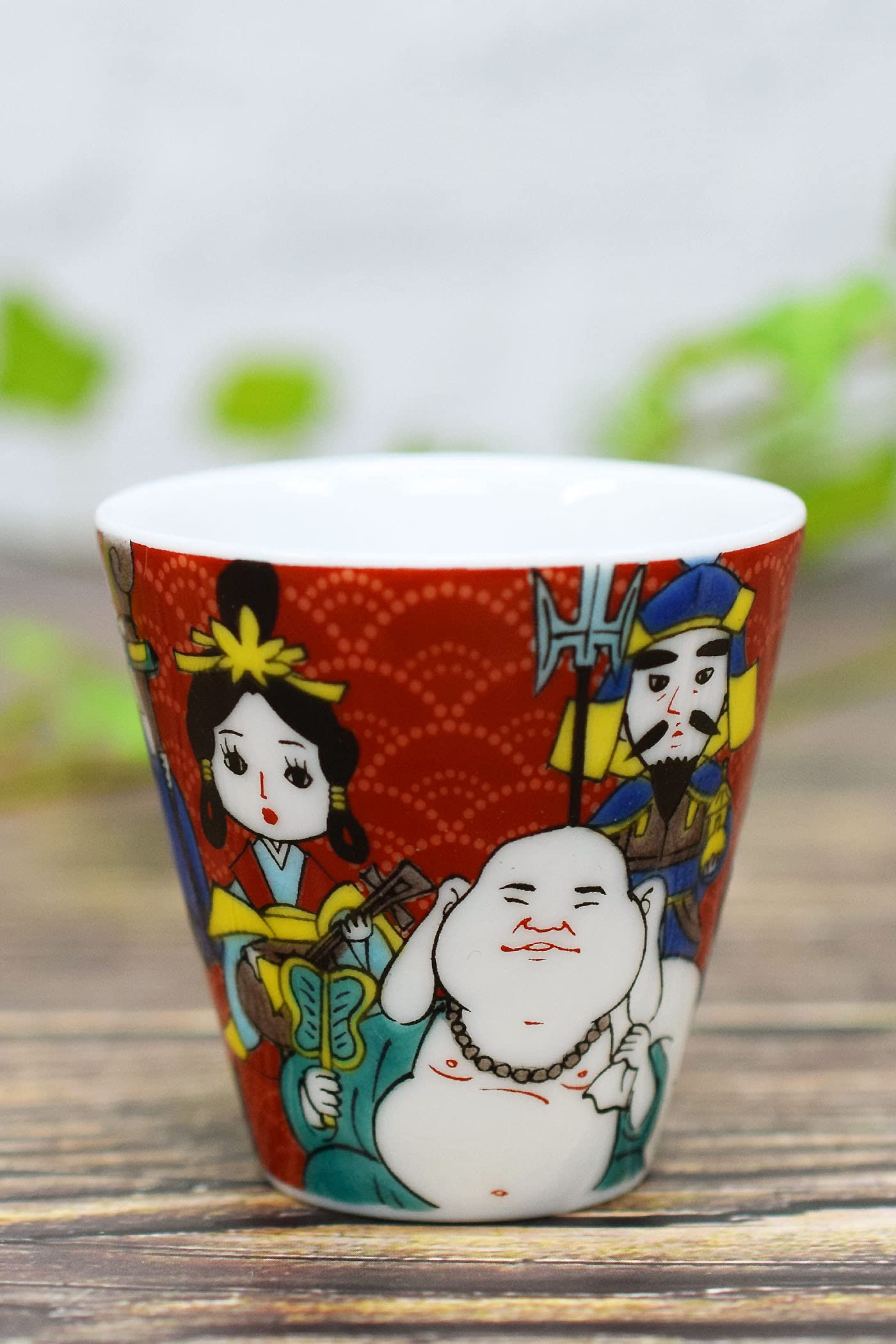 Amazon.co.jp: 和座の蔵 縁起 おちょこ 酒器 九谷焼 ぐい呑み 七福神