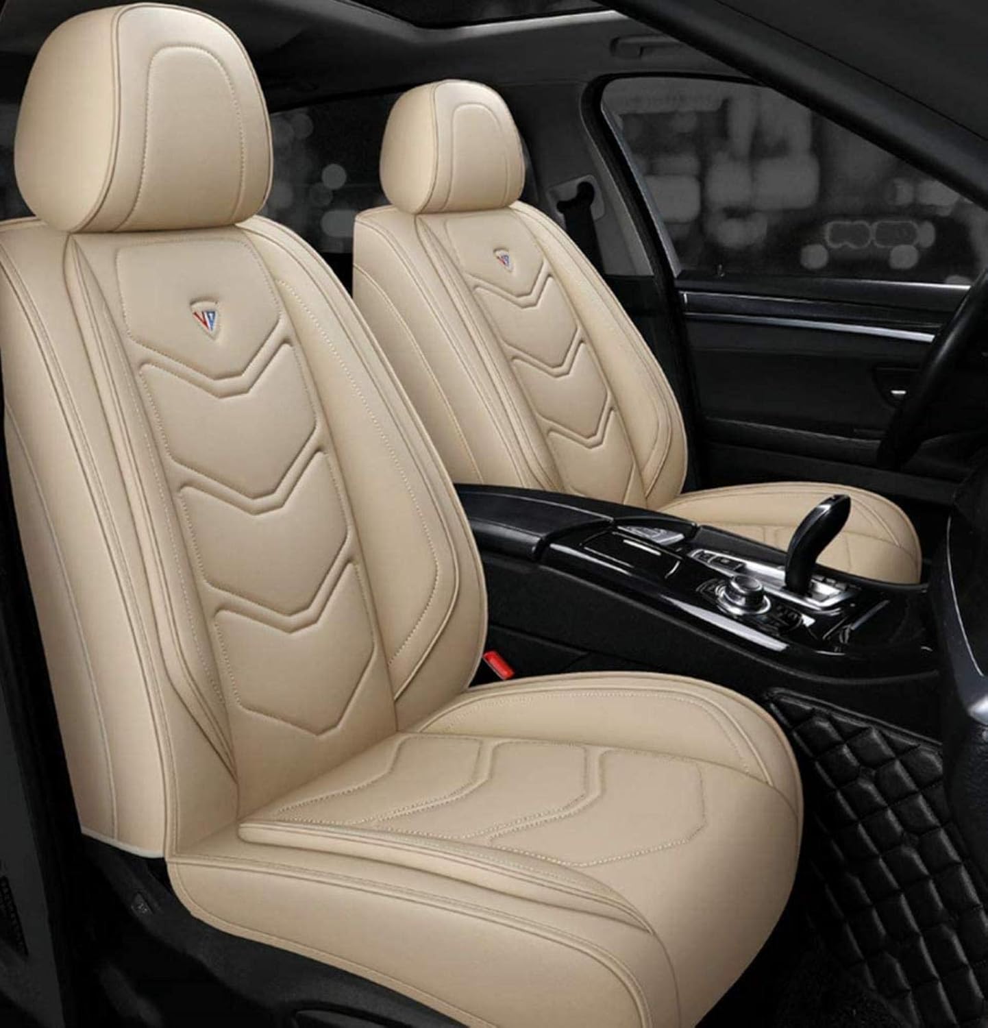 カーシートカバーセット革 氷の絹通気性 快適な耐摩耗シートカバー両セットユニバーサル車のシートカバーの完全なフロントや車の後部 Color 注目ブランド F カーシートカバーセット革 氷の絹通気性 快適な耐摩耗シートカバー両セットユニバーサル車のシートカバーの完全なフロントや車の後部 Color 注目ブランド F