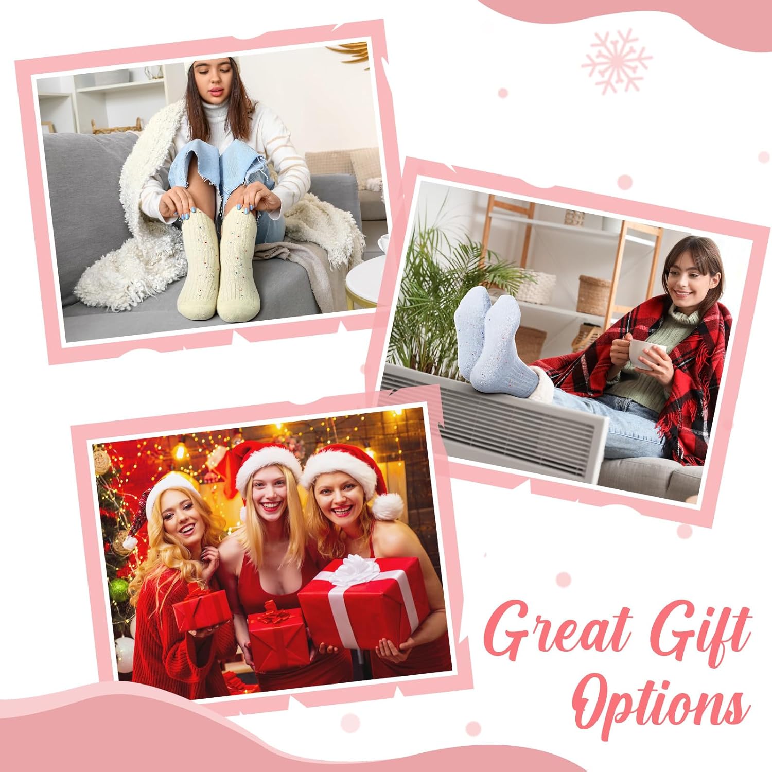 50 Pairs Women Fuzzy Socks Bulk Winter Warm Soft Fluffy Cozy Mink Fleece Sleeping Slipper Socks for Women Gifts - Image 6