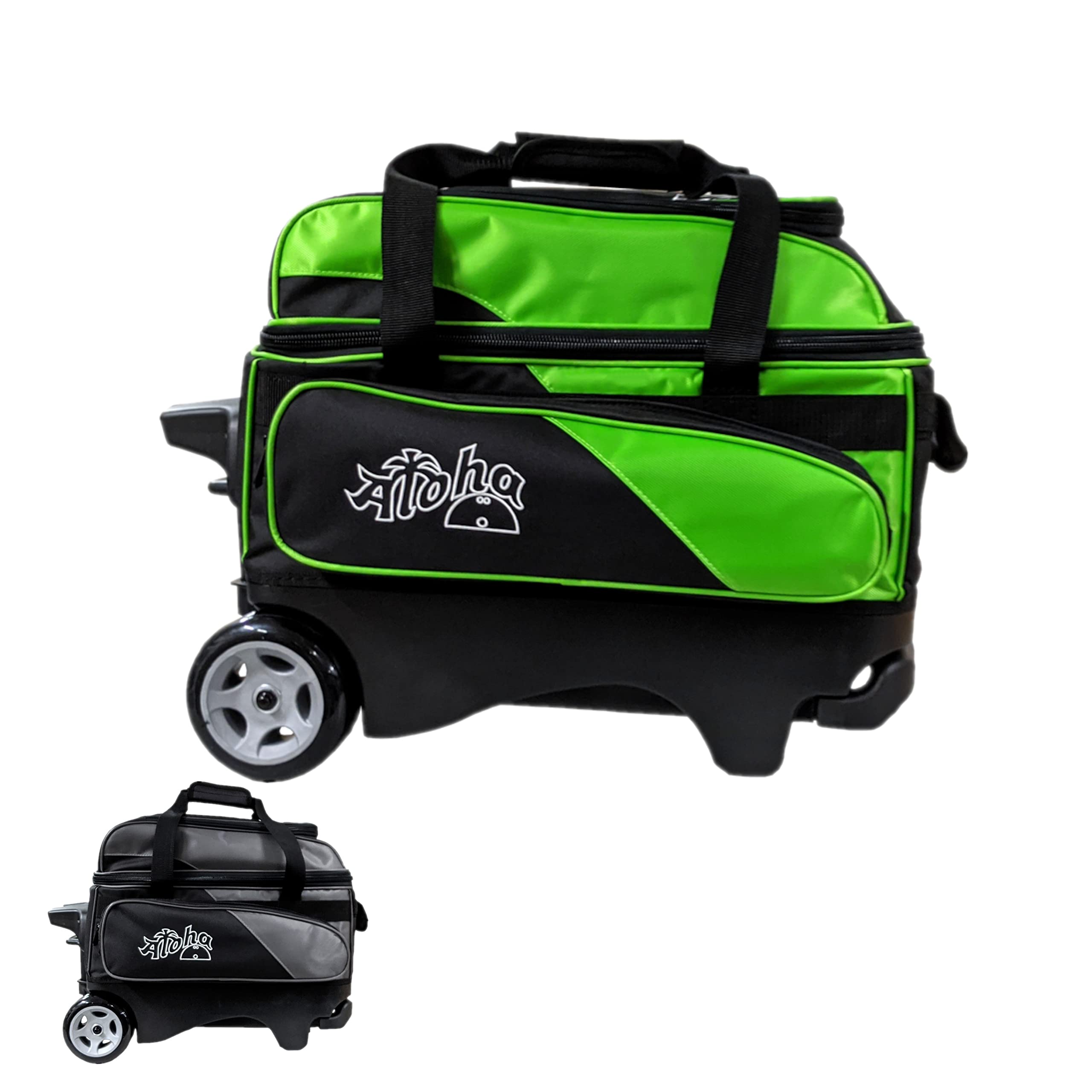 EMAX | Sac de bowling pour 2 boules de bowling | Aloha – Premium Double Roller – Trottinette à deux balles | Sac de bowling avec compartiment à chaussures et sac d'accessoires | 2 couleurs