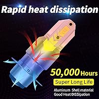 Vista 5 de H6 H6M - Bombilla para motocicleta ATV compatible con Honda Sportrax TRX250 TRX300 TRX400 TRX450 TRX700, 300% de brillo, 7000 lúmenes, 6000 K