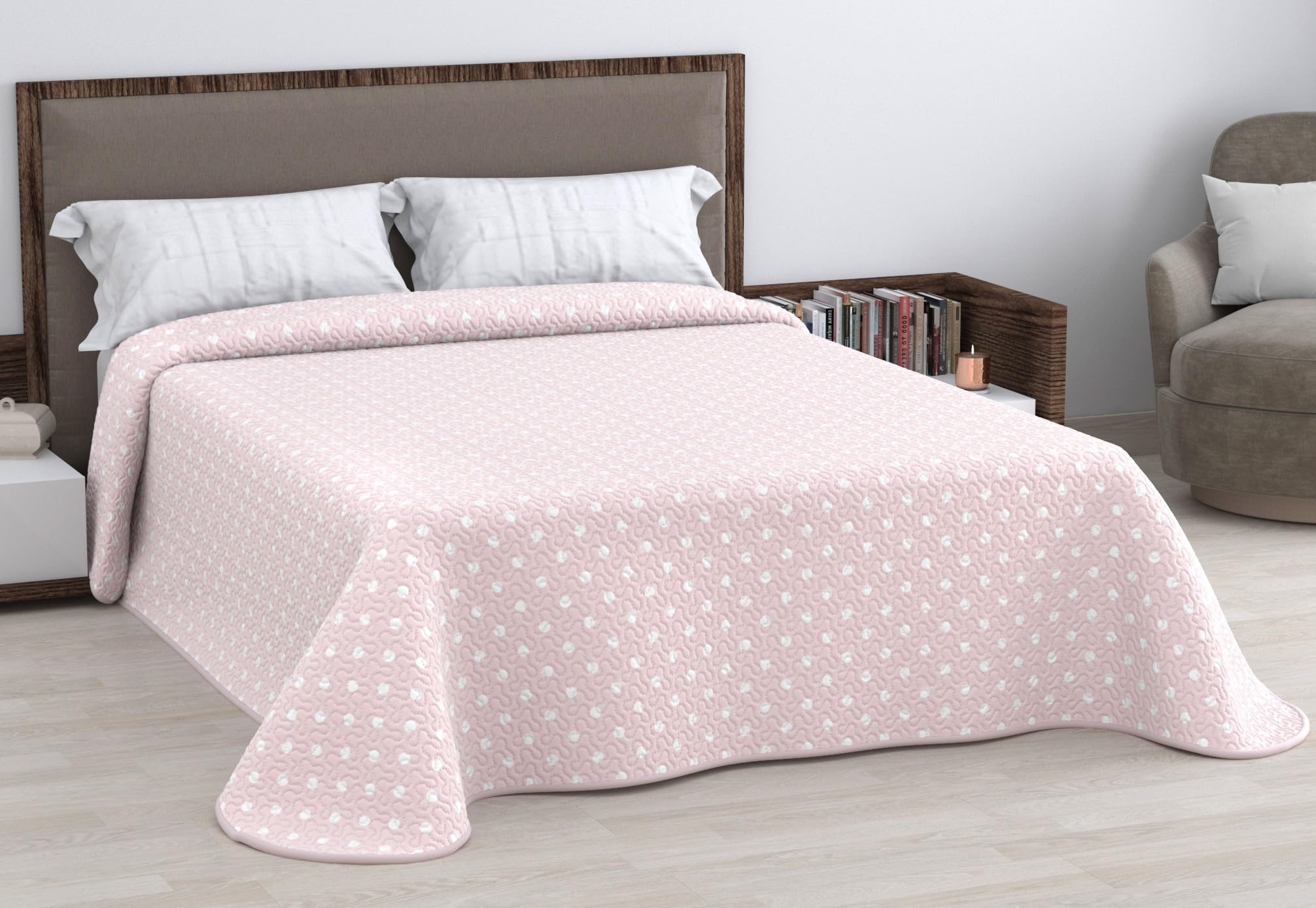 HM'S HOME'SECRET Colcha Bouti Estampada de 100% Microfibra Suave - Variedad de Diseños y Tamaños (Liso Gris, Cama 150cm) — view 29