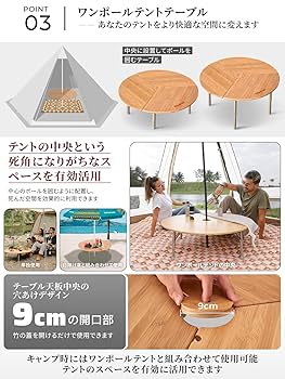 Amazon.co.jp: KingCamp アウトドア テーブル ワンポールテント