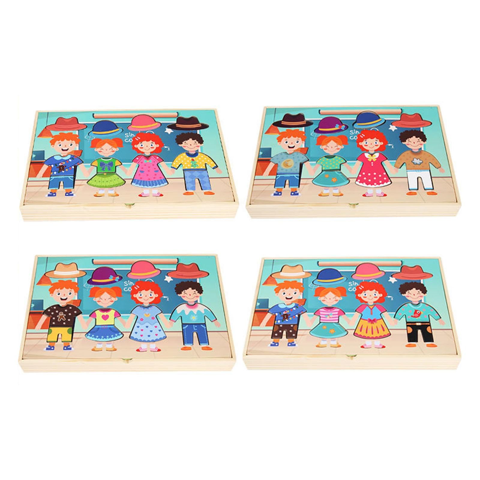 Puzzle Set Zum Verkleiden Und Spielen mit Regal Und Sortierfunktion für Kinder