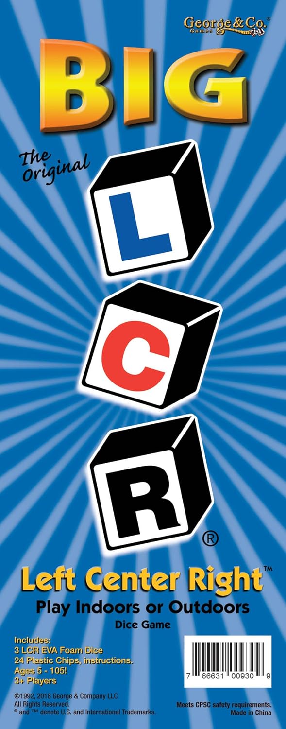 LCR Big Left Center Right™ Dice Game - Zip Bag (Green)