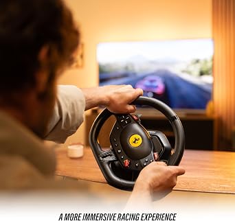 Thrustmaster T98 Racing Wheel and Pedal Set PS5, PS4, PC – Ferrari Official Licensed Product, Gaming Handle, Driving Wheel Set.