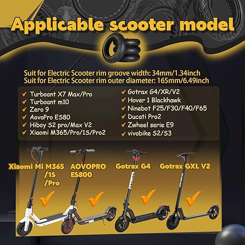 Miniatura 10 de Neumático sólido 10x2.125, repuesto para neumático original 5075-6.1, 10x2, 10x254-152, para Hiboy S2S2R Plus, VOLPAM SP06, Gotrax GXL V2, Aovopro