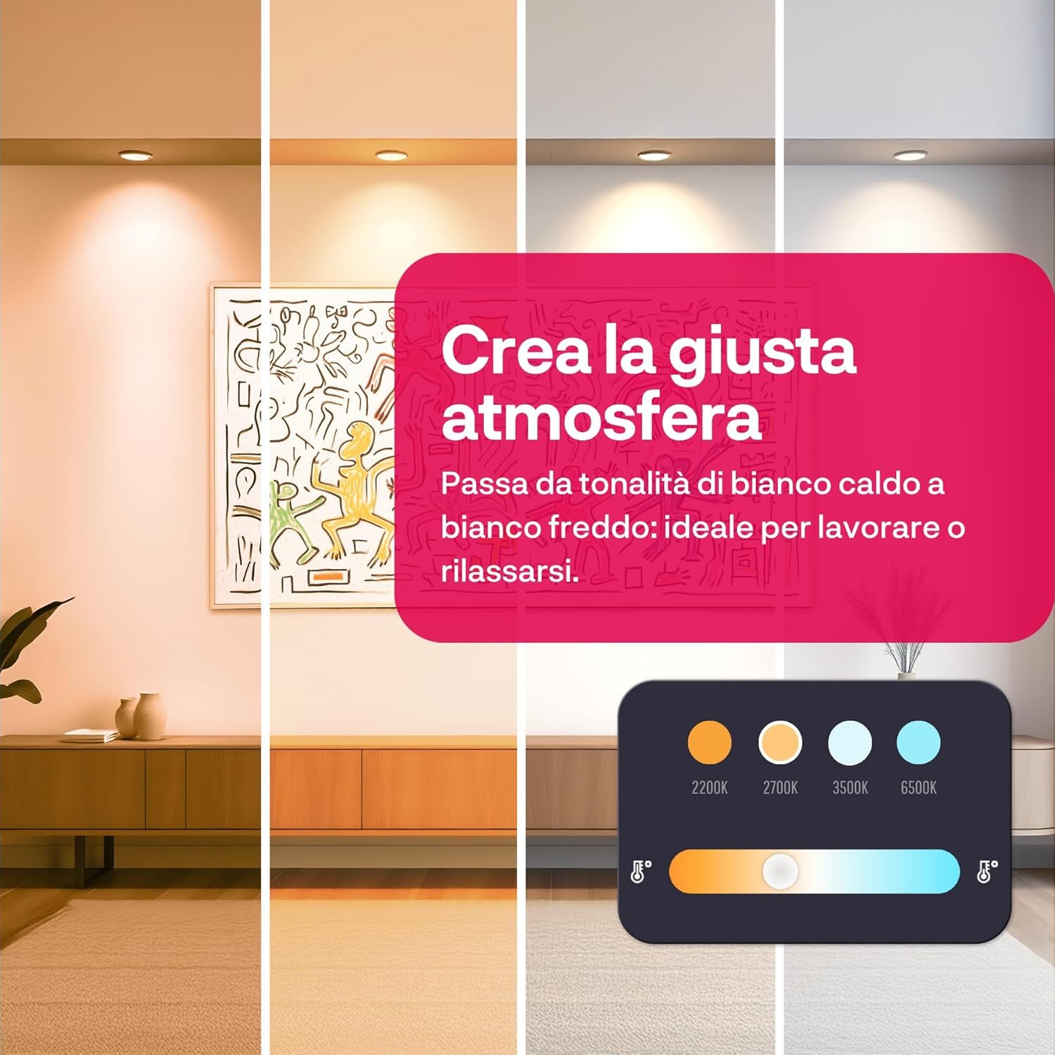 innr Lampadina Smart GU10 Zigbee, Funziona con Hue* e Alexa (Bridge Richiesto), Faretto Luce Bianca Calda e Fredda, Lampadine Dimmerabile, Lampadine LED, 470 lumen - 4 pezzi