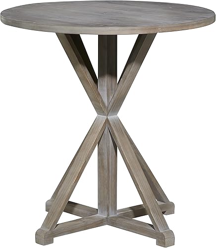 Miniatura 3 de Deco 79 Mesa auxiliar de madera para mesa auxiliar, mesa auxiliar de 29 x 29 x 31 pulgadas, color marrón