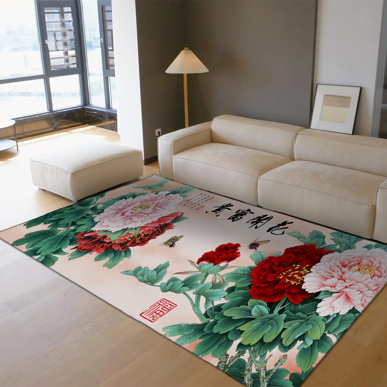 Tapis 160x230 d espace tapis lavable et antidérapant vintage