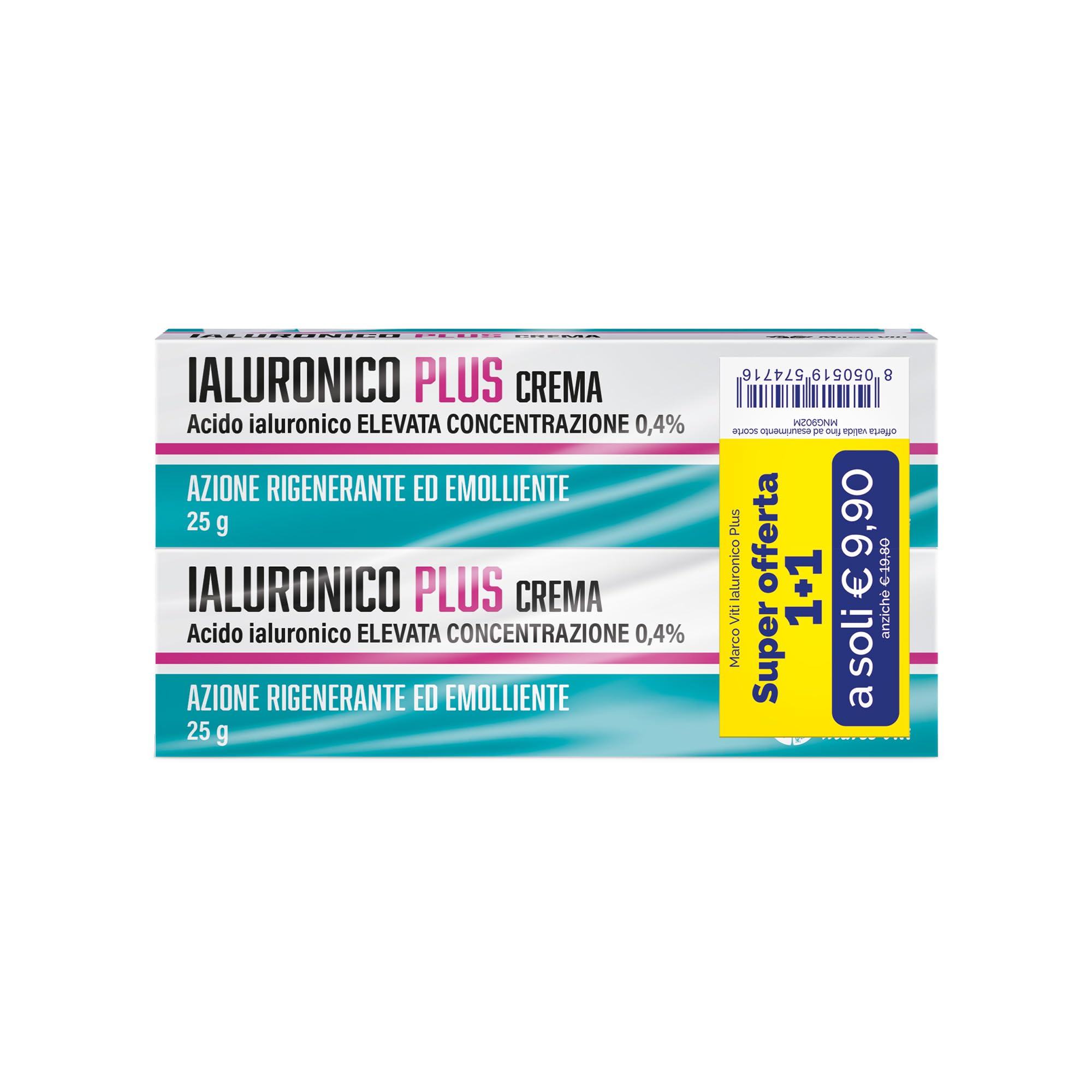 Abbinata Ialuronico Plus Crema Idratante con Acido Ialuronico 0,4% 50 g