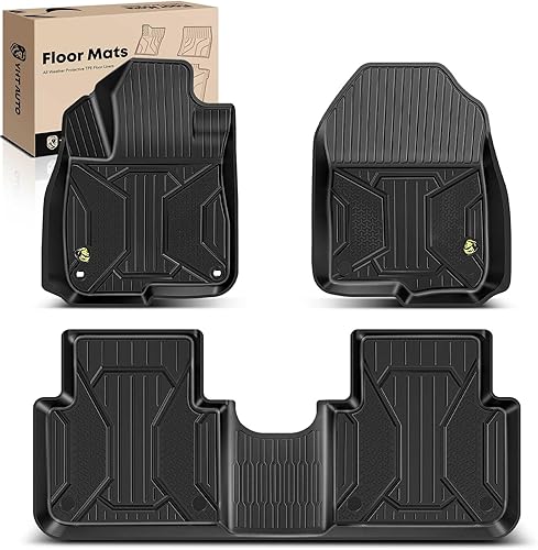 Miniatura 10 de YHTAUTO Alfombrillas compatibles con Honda CR-V 2017-2022, protección TPE para todo tipo de clima, ajuste personalizado, forro negro de primera y