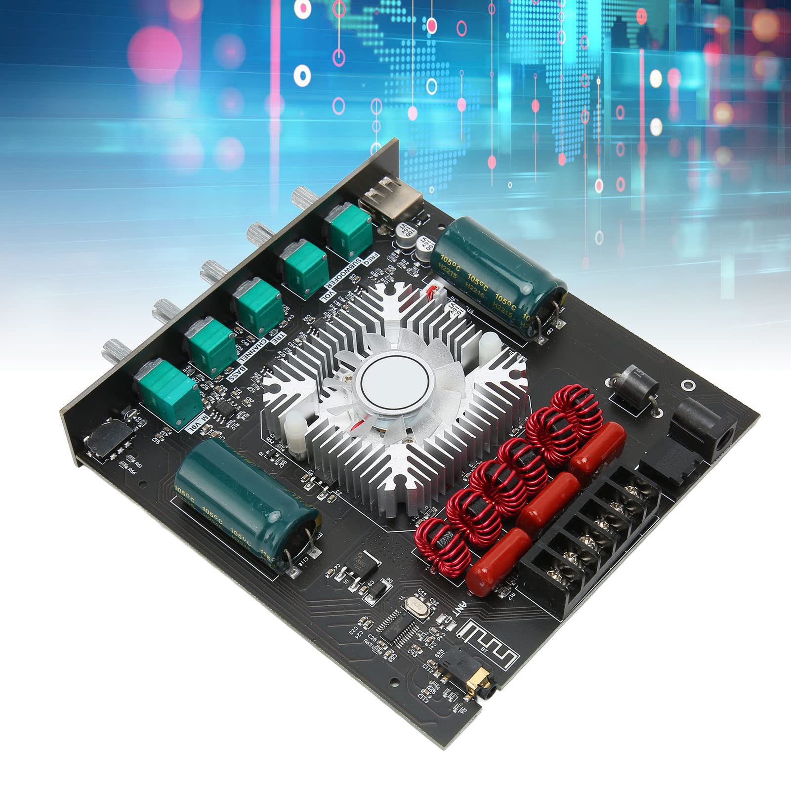 Focket Amplificador de Bluetooth 160Wx2 TDA7498E Modulo Estéreo HiFi 2.1