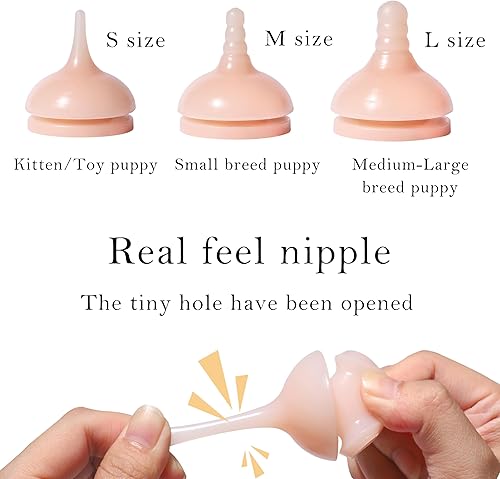 Miniatura 2 de Alimentador de mascotas, pezón de alimentación de silicona y jeringas para todas las razas de cachorros, gatitos y otros animales Dongdong mascota